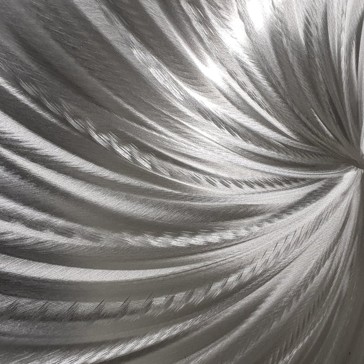 Silver Spiral Metal Wall Art | Large Modern Abstract Sculpture | Handmade Artwork - Modern Elements Metal Art - MYKG930D