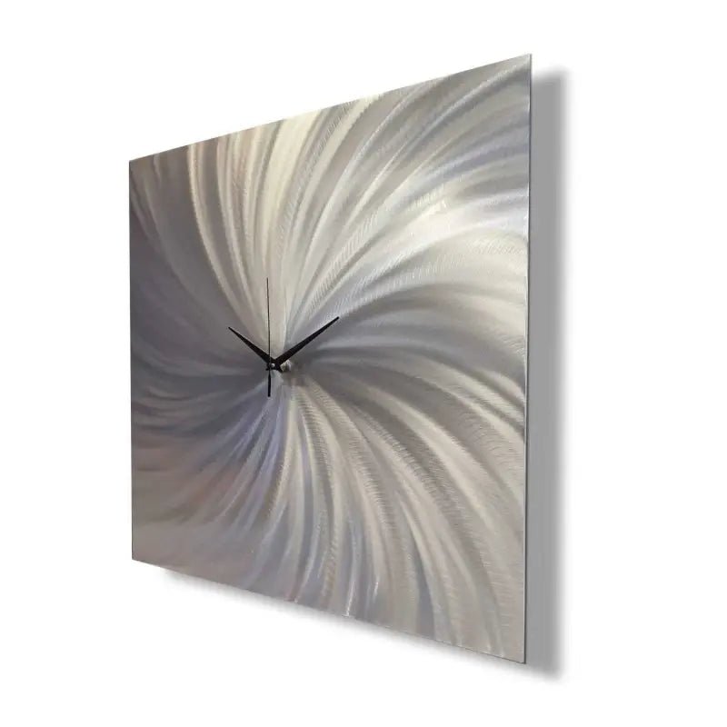 Square Wall Clock Titled "Omega" - Modern Elements Metal Art - ME0947CV9