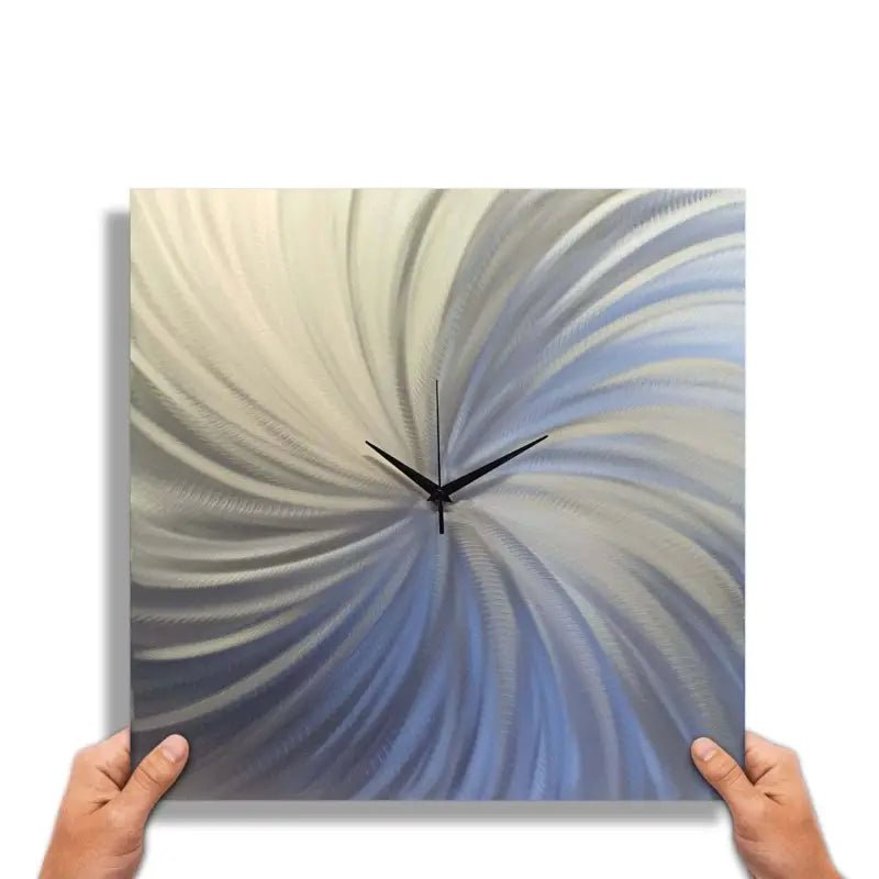 Square Wall Clock Titled "Omega" - Modern Elements Metal Art - ME0947CV9