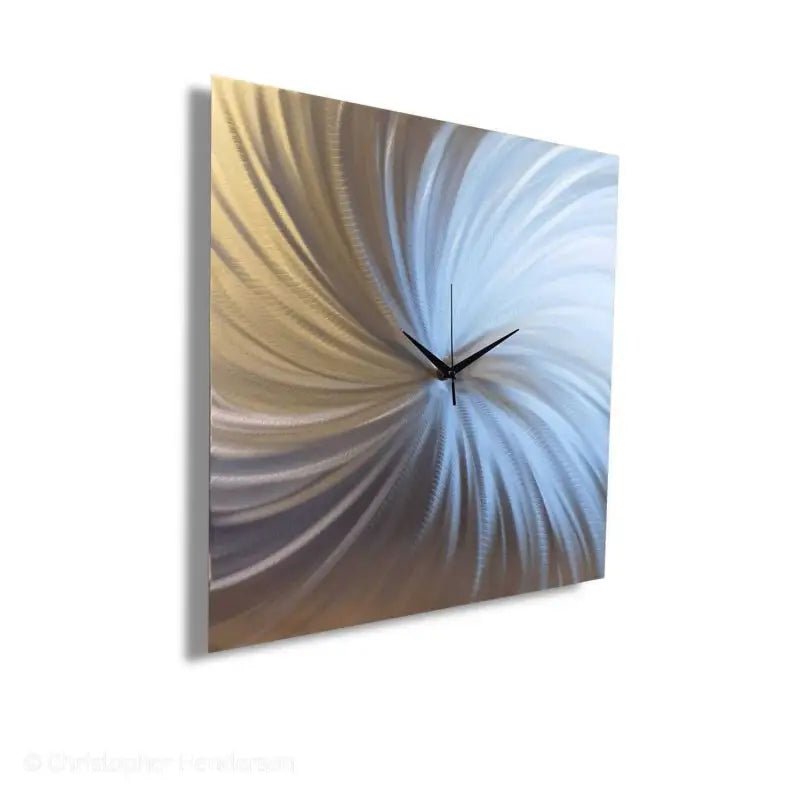 Square Wall Clock Titled "Omega" - Modern Elements Metal Art - ME0947CV9
