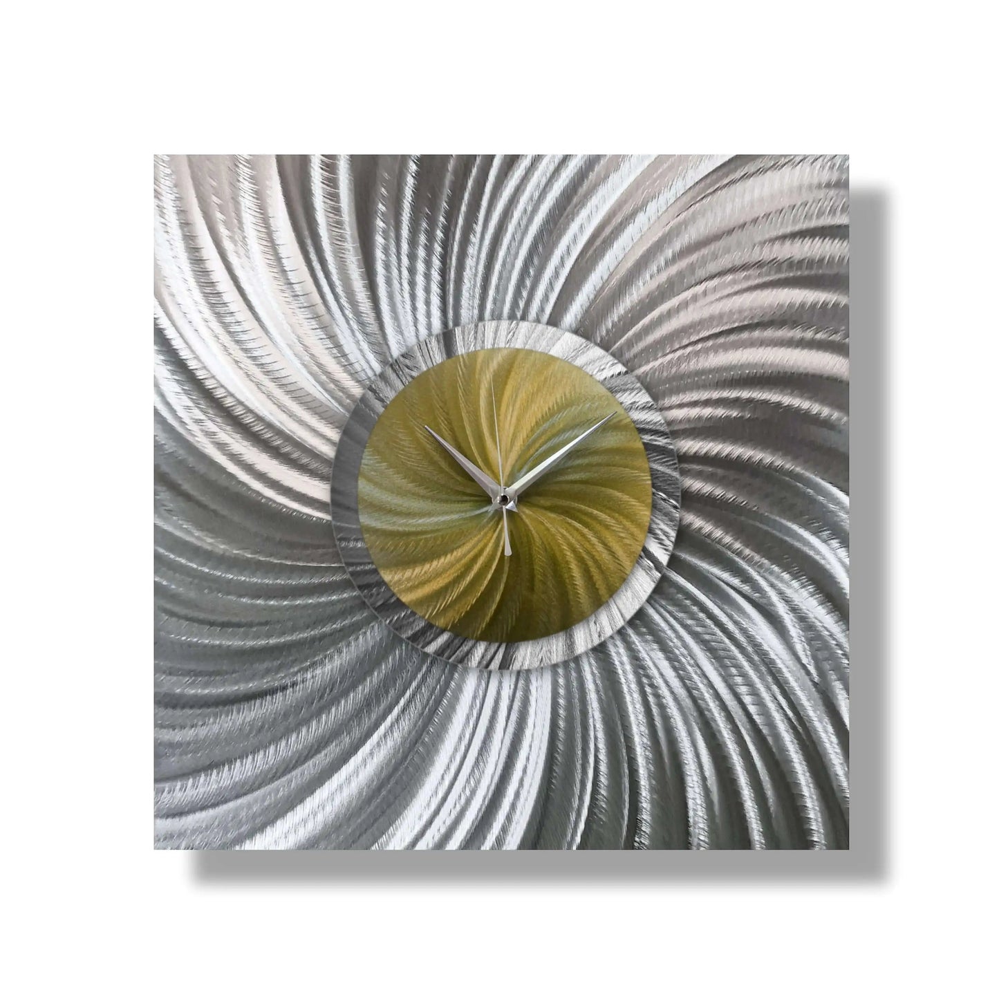 Unique Large Wall Clock Titled "Novel" - Modern Elements Metal Art - MW8002K5
