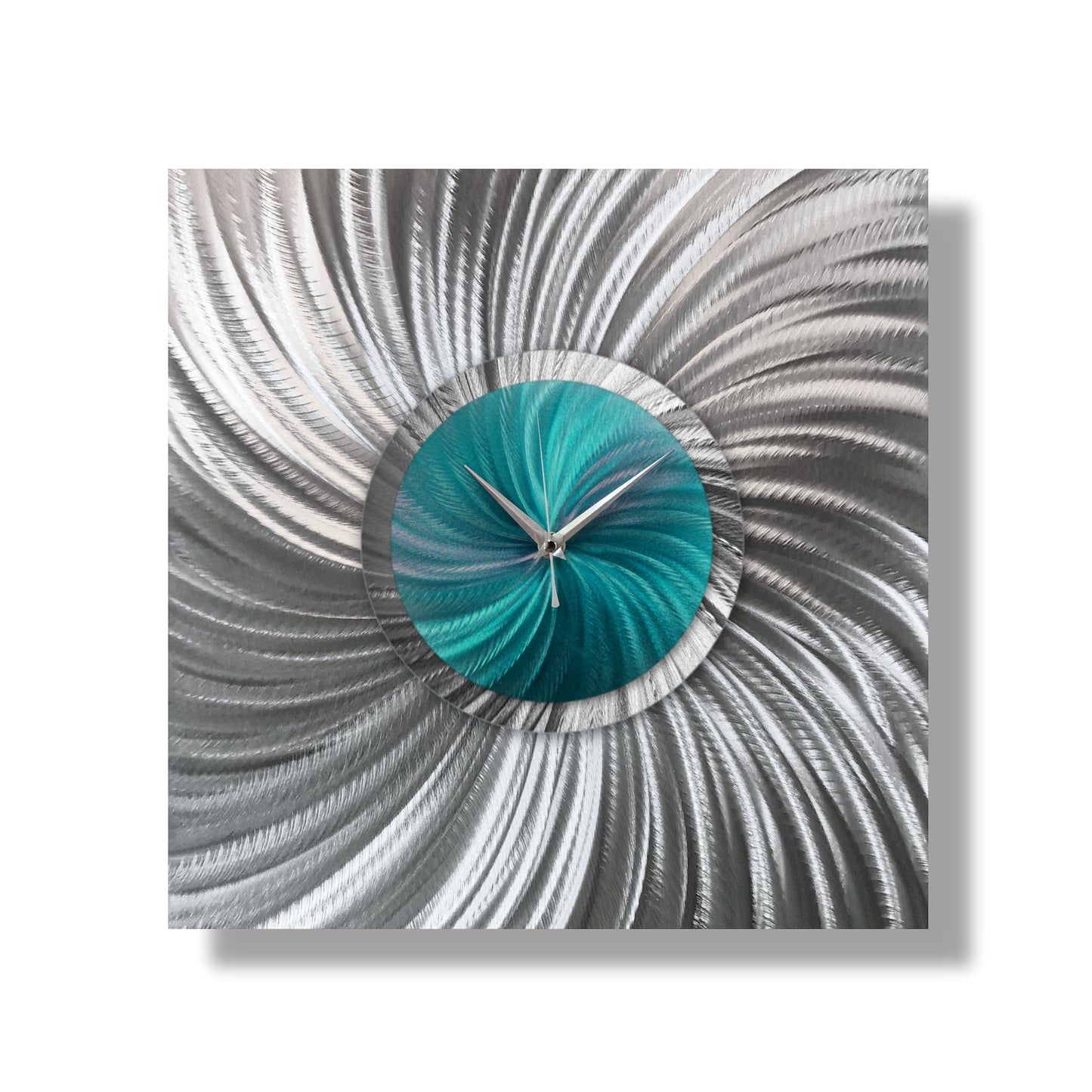 Unique Large Wall Clock Titled "Novel" - Modern Elements Metal Art - MW800479