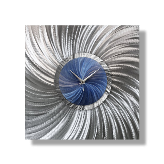 Unique Large Wall Clock Titled "Novel" - Modern Elements Metal Art - MW8002K6