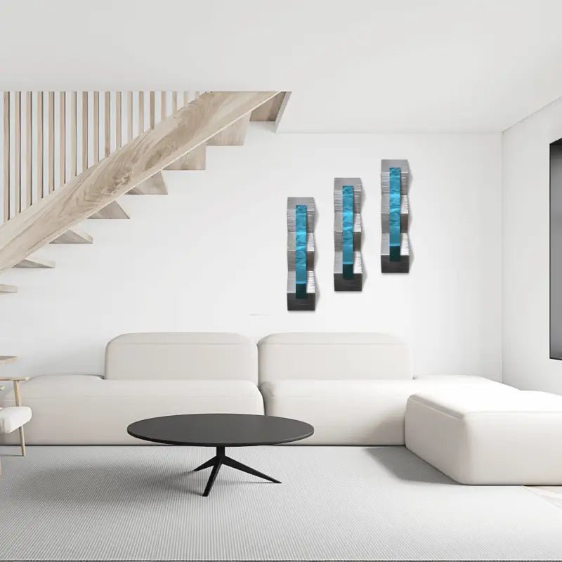 Unique Wall Sculpture Titled Zigzag - Modern Elements Metal Art - ME4652326SX