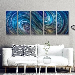 Abstract Metal Wall Art - Modern Elements Metal Art