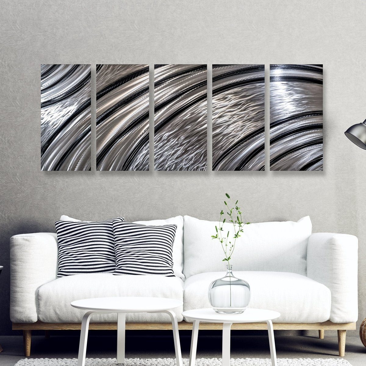 Black Metal Wall Decor - Modern Elements Metal Art