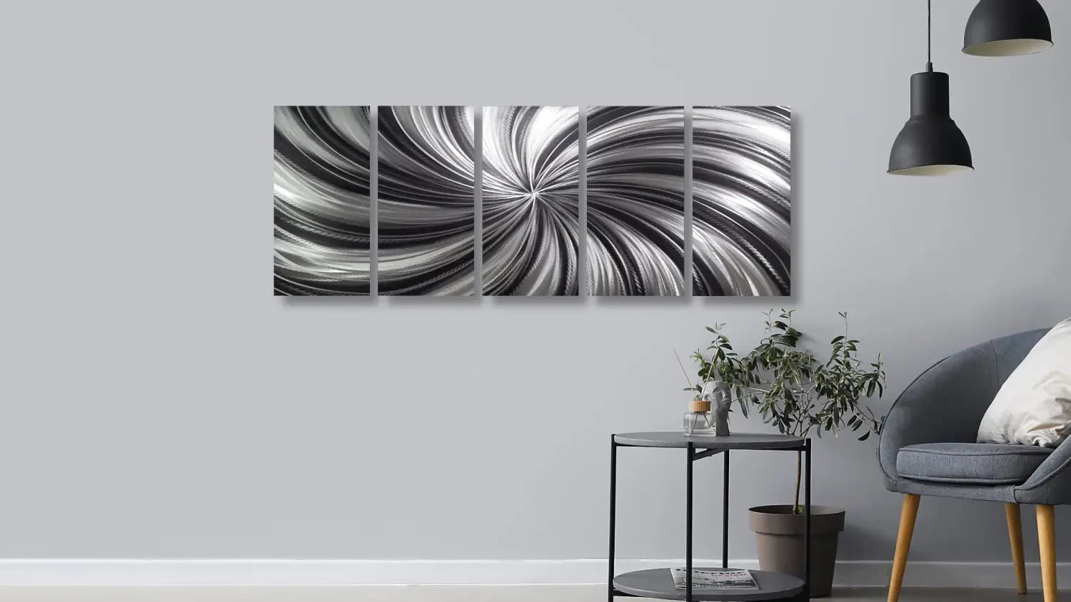 Metal Artwork - Modern Elements Metal Art