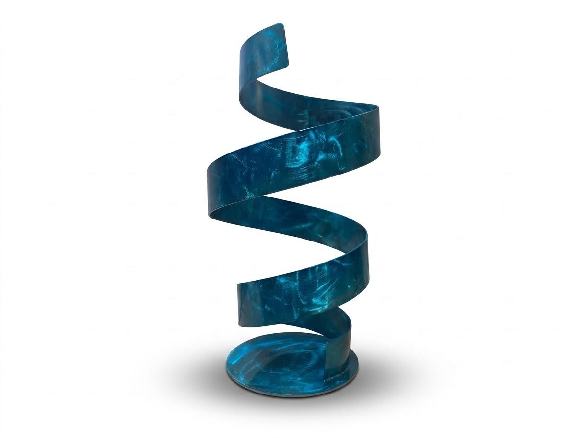 Modern Sculpture Turquoise Spiral: Twirl