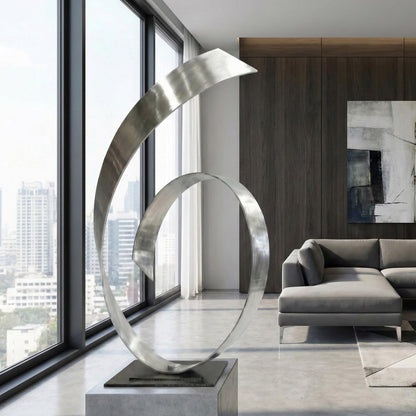 Abstract Metal Art Sculpture Titled Syx
