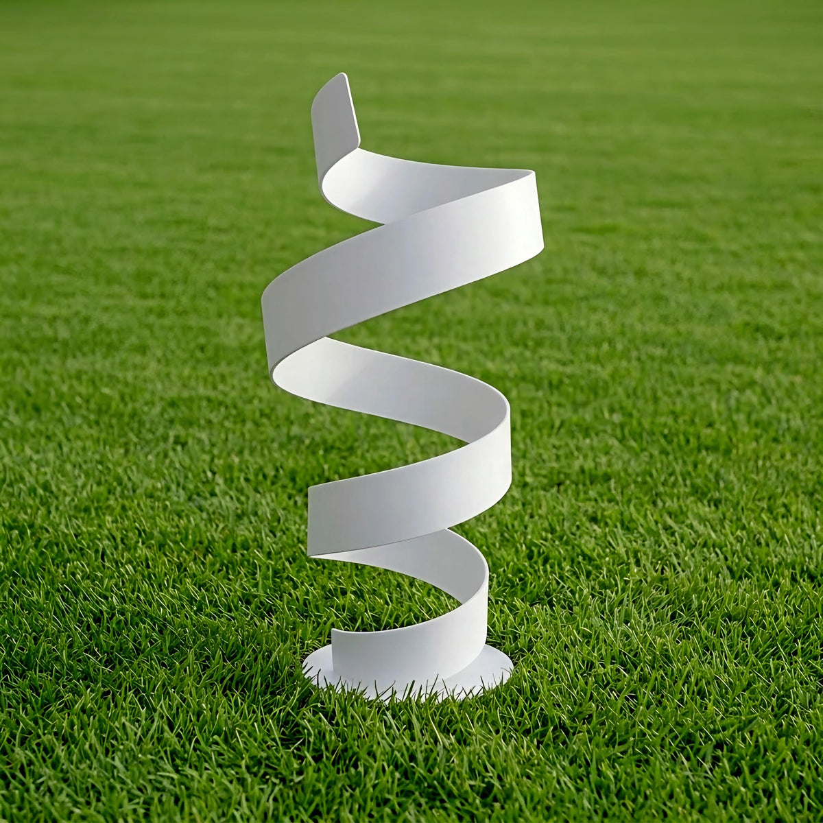 Contemporary Sculpture: White Spiral: Twirl