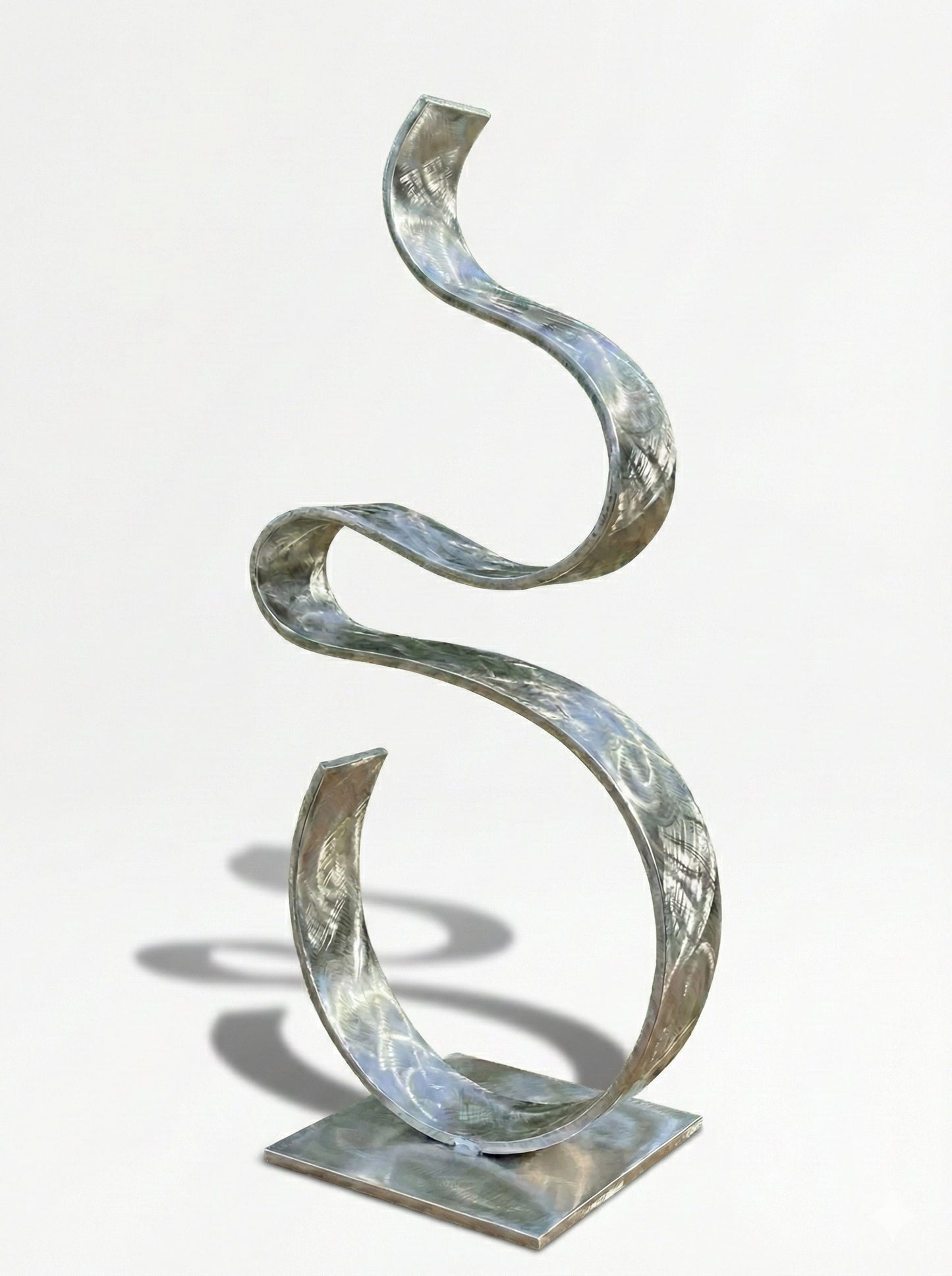Abstract Metal Sculpture: Contemporary Art titled Swirv