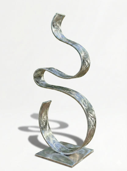 Abstract Metal Sculpture: Contemporary Art titled Swirv