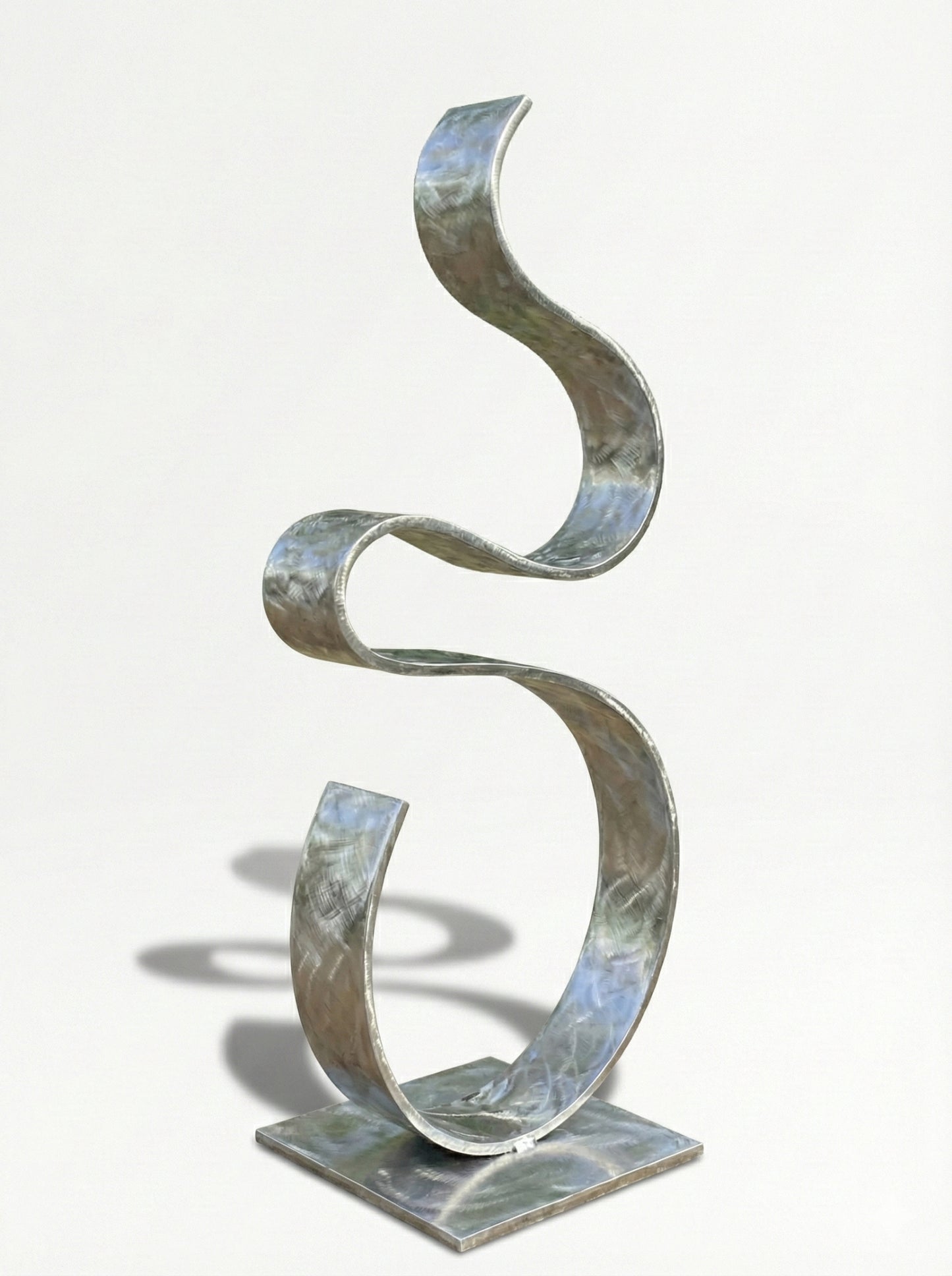 Abstract Metal Sculpture: Contemporary Art titled Swirv