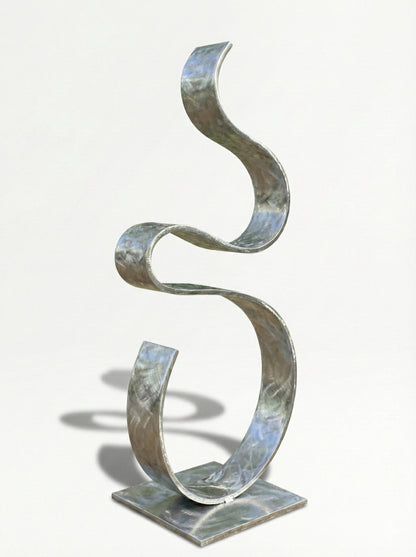 Abstract Metal Sculpture: Contemporary Art titled Swirv
