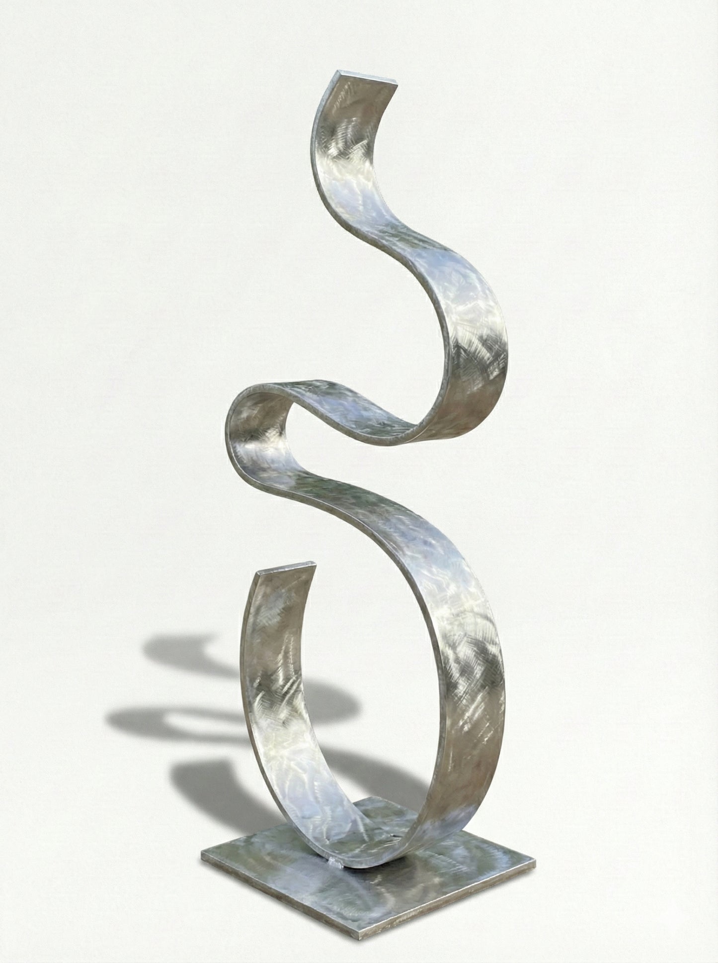 Abstract Metal Sculpture: Contemporary Art titled Swirv