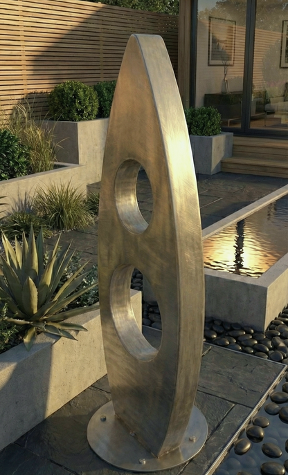 Modern Metal Sculpture: Steel Artwork titled Orien