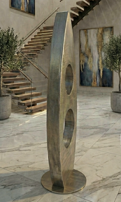 Modern Metal Sculpture: Steel Artwork titled Orien