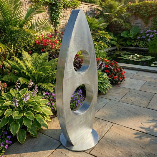 Modern Metal Sculpture: Steel Artwork titled Orien