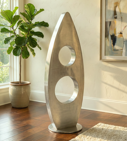 Modern Metal Sculpture: Steel Artwork titled Orien