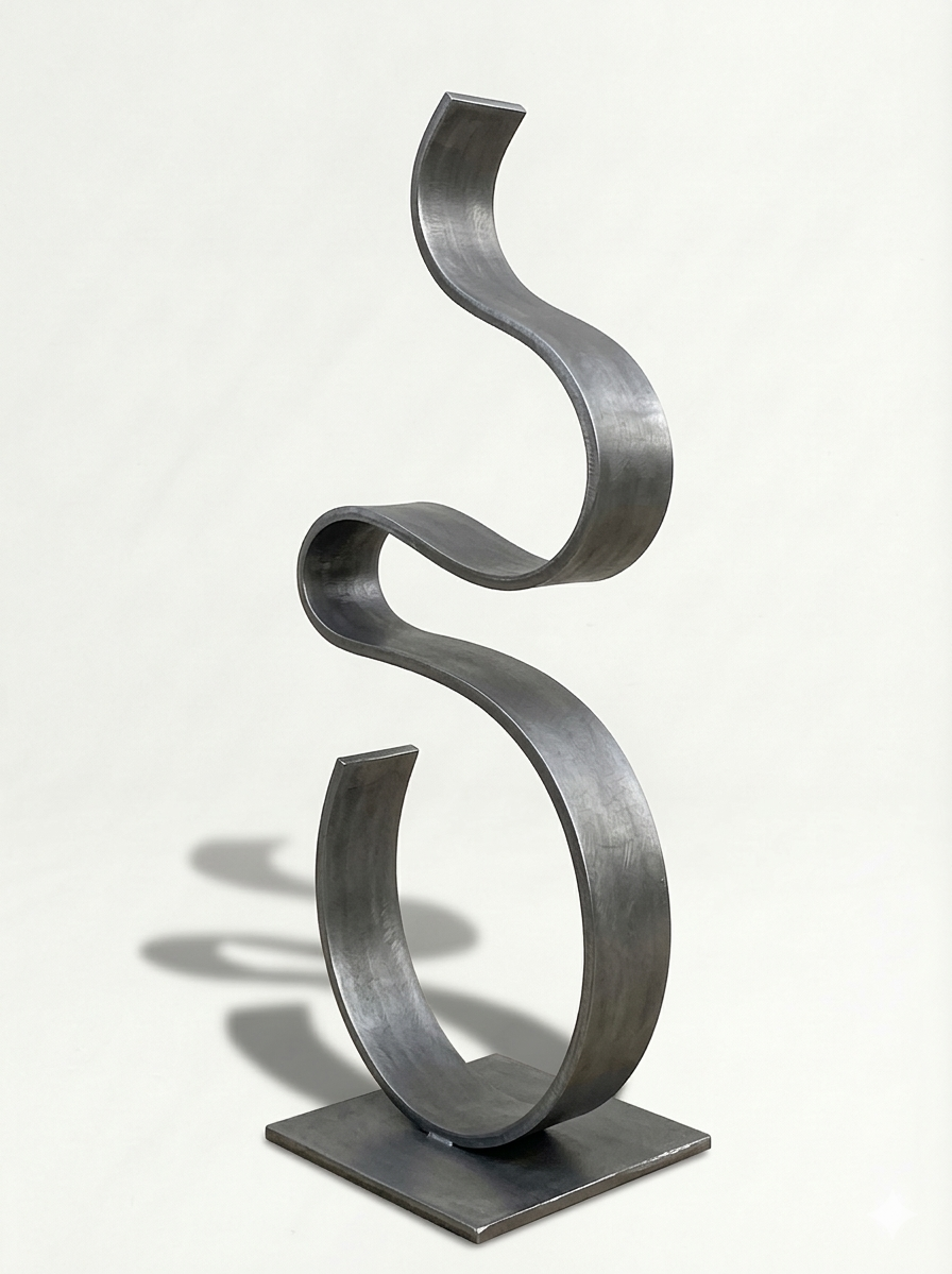 Rustic Sculpture: Metal Art titled Swirv