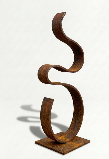 Rustic Sculpture: Metal Art titled Swirv
