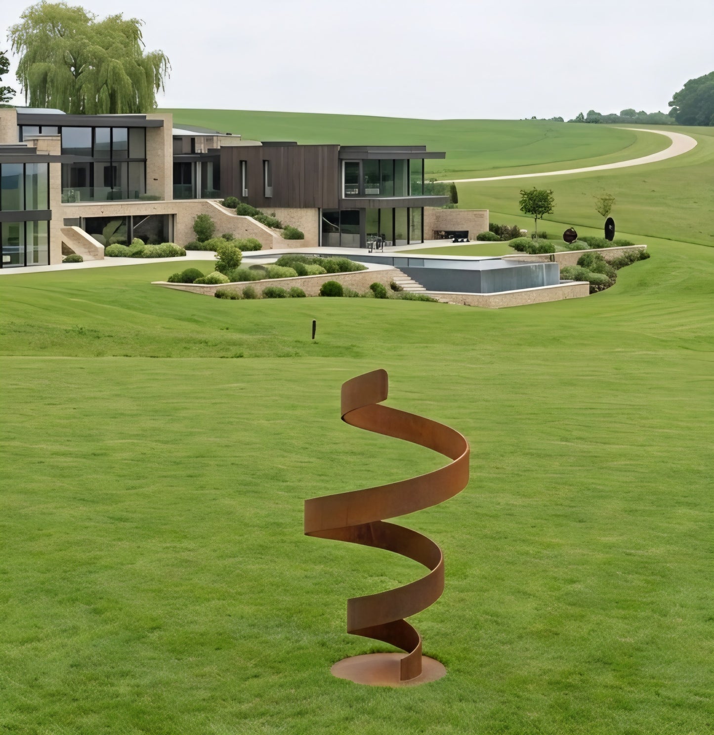 Outdoor Garden Sculpture – Twirl v3