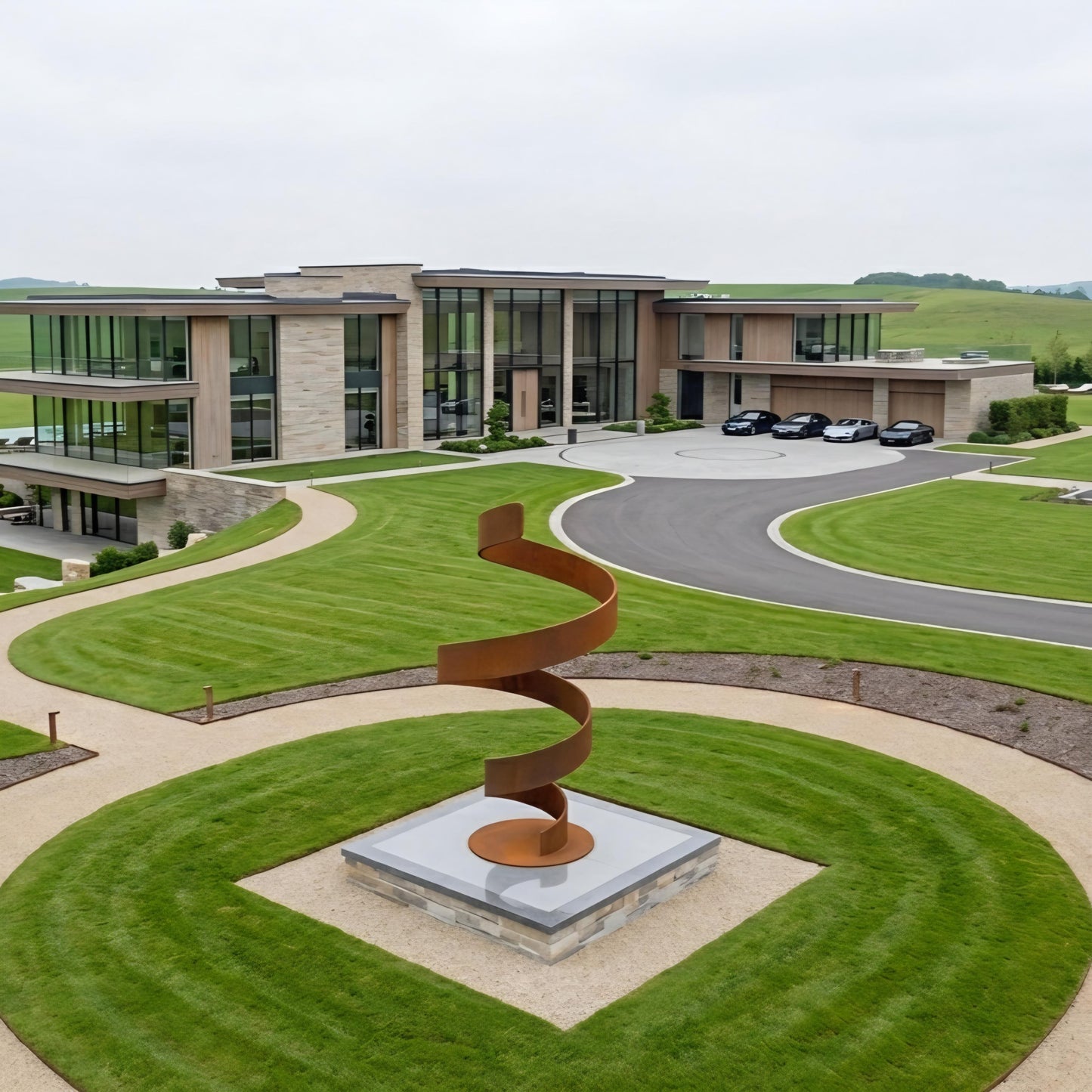 Outdoor Garden Sculpture – Twirl v3