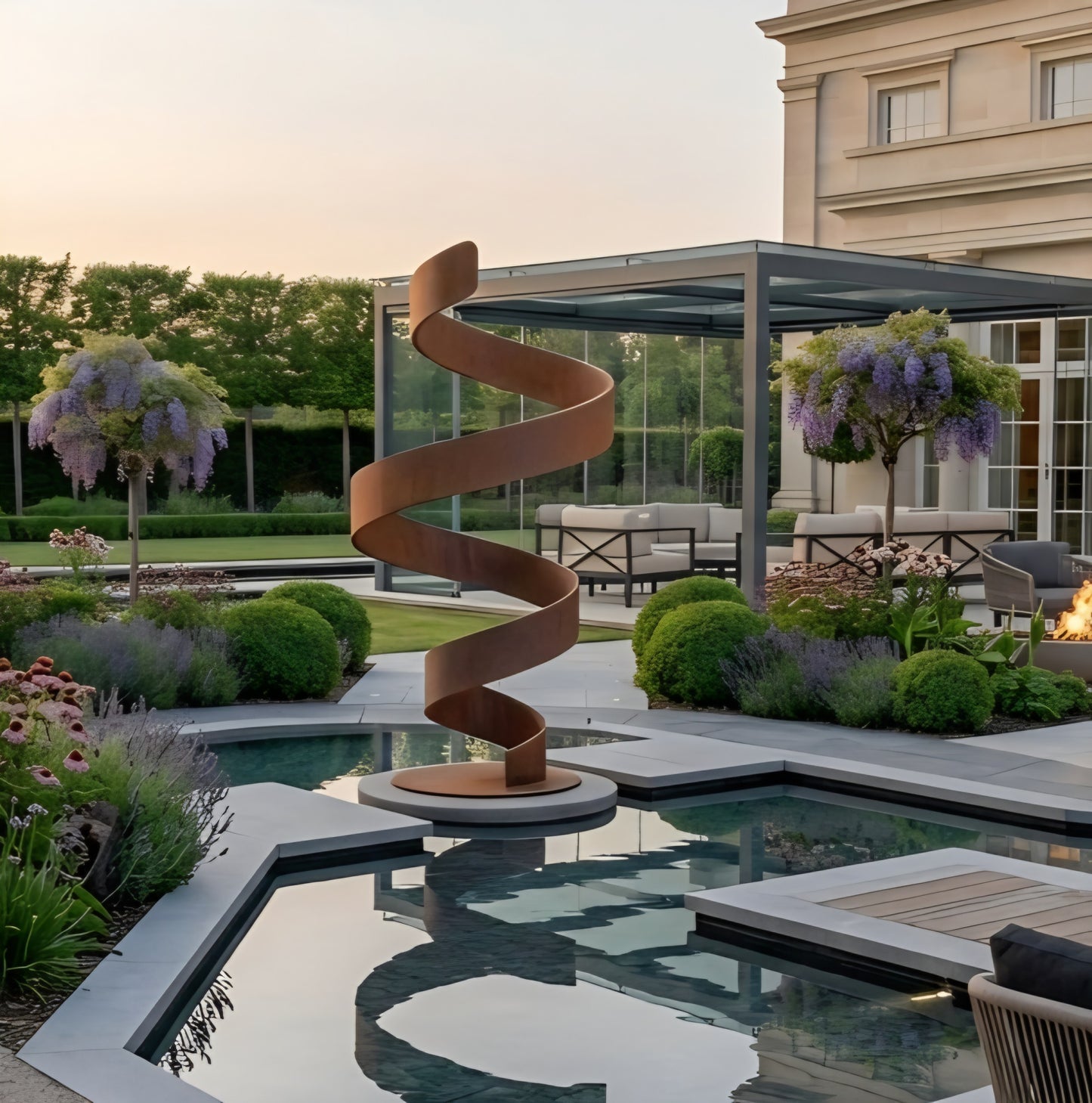 Outdoor Garden Sculpture – Twirl v3