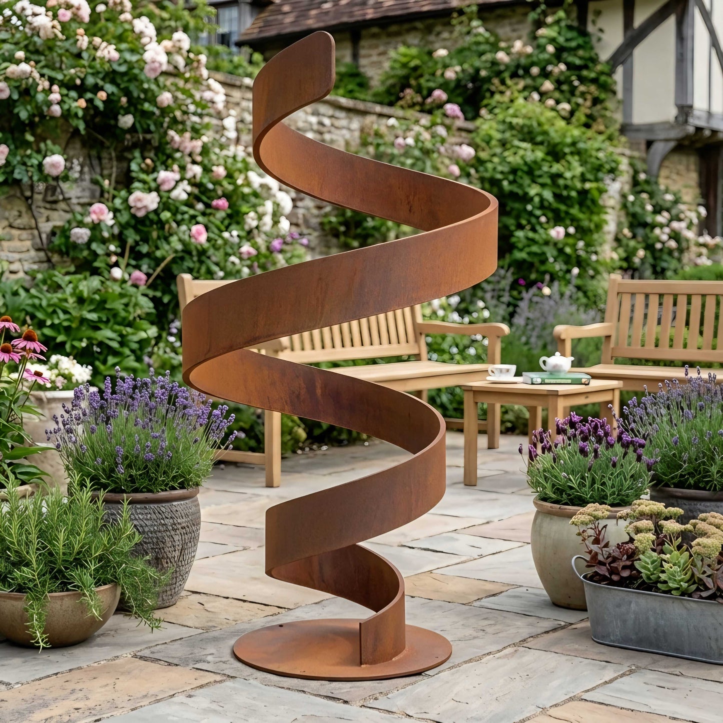 Outdoor Garden Sculpture – Twirl v3