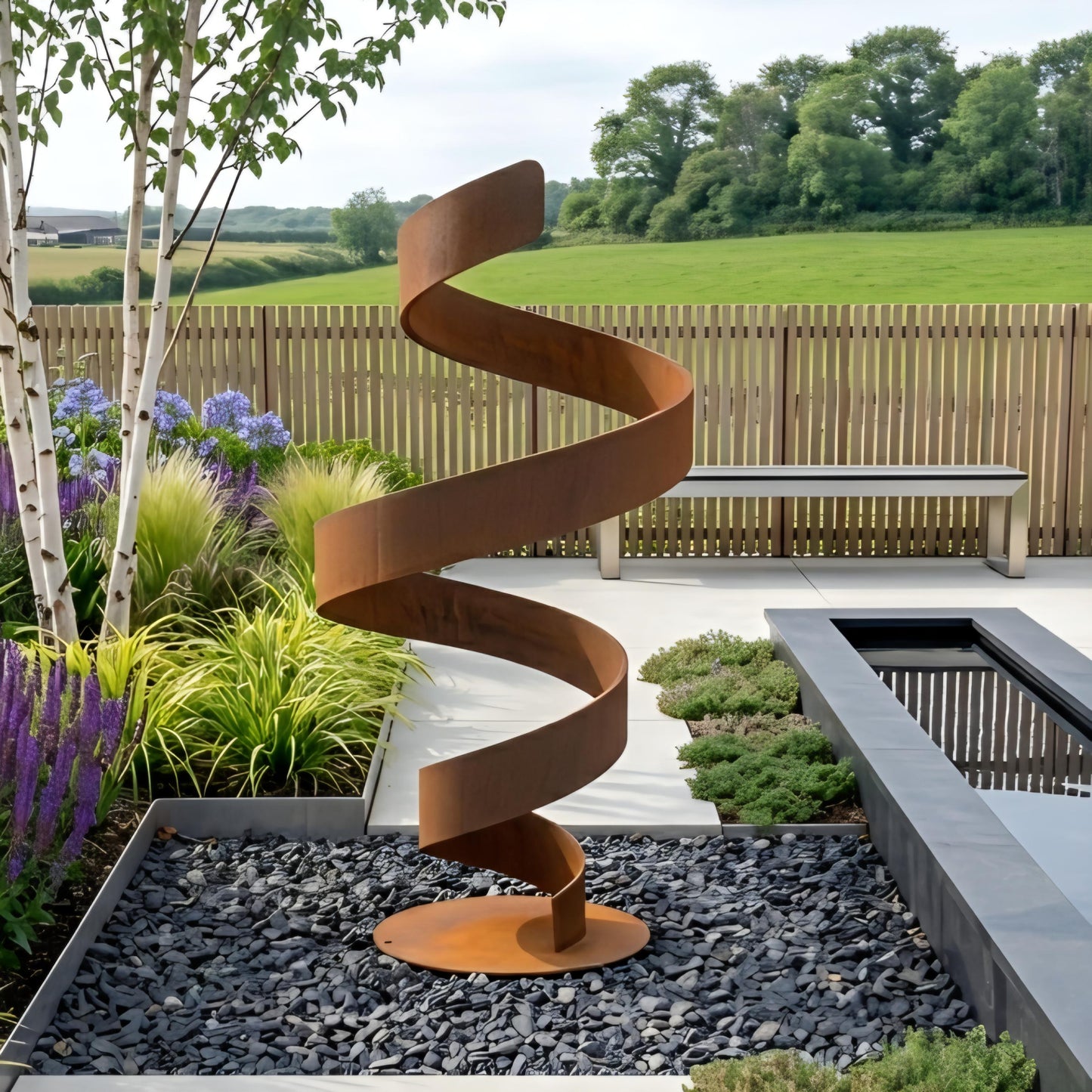 Outdoor Garden Sculpture – Twirl v3
