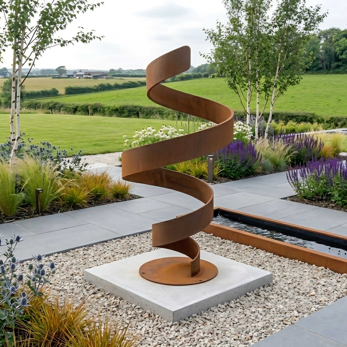 Outdoor Garden Sculpture – Twirl v3