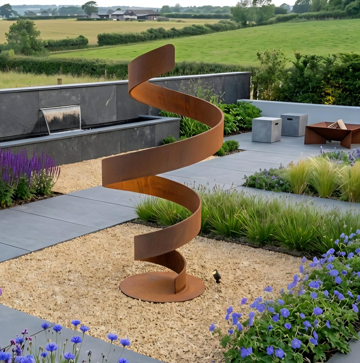 Outdoor Garden Sculpture – Twirl v3