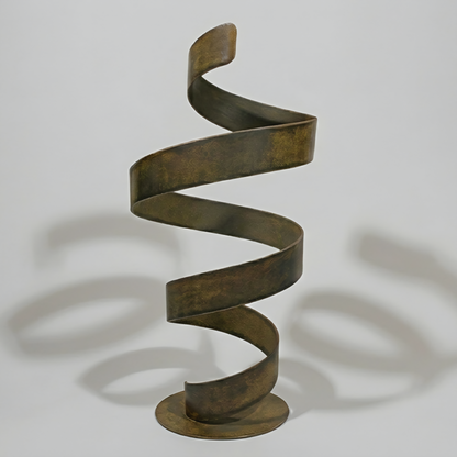 Large Garden Sculpture: Rustic Metal Art Titled Twirl