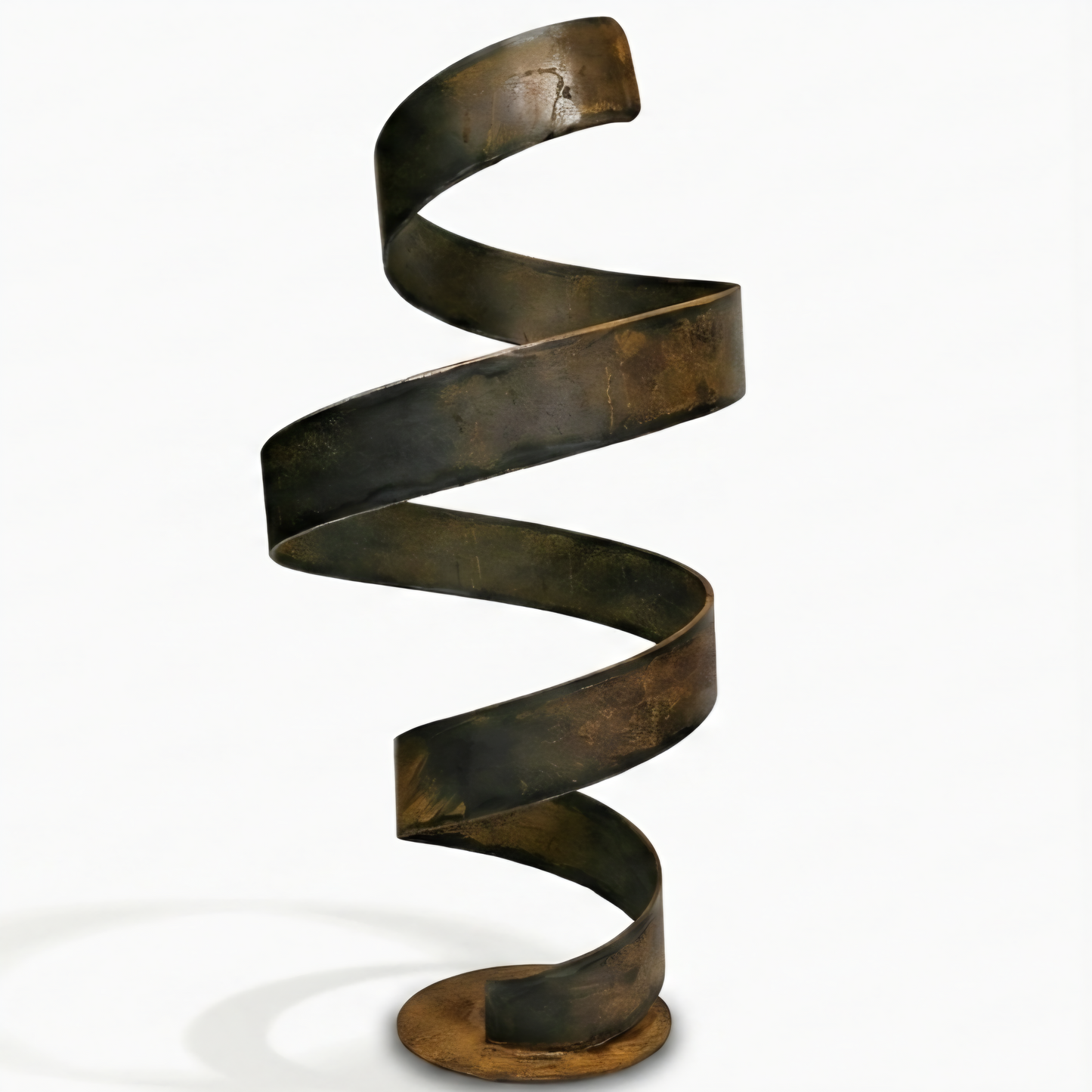 Large Garden Sculpture: Rustic Metal Art Titled Twirl