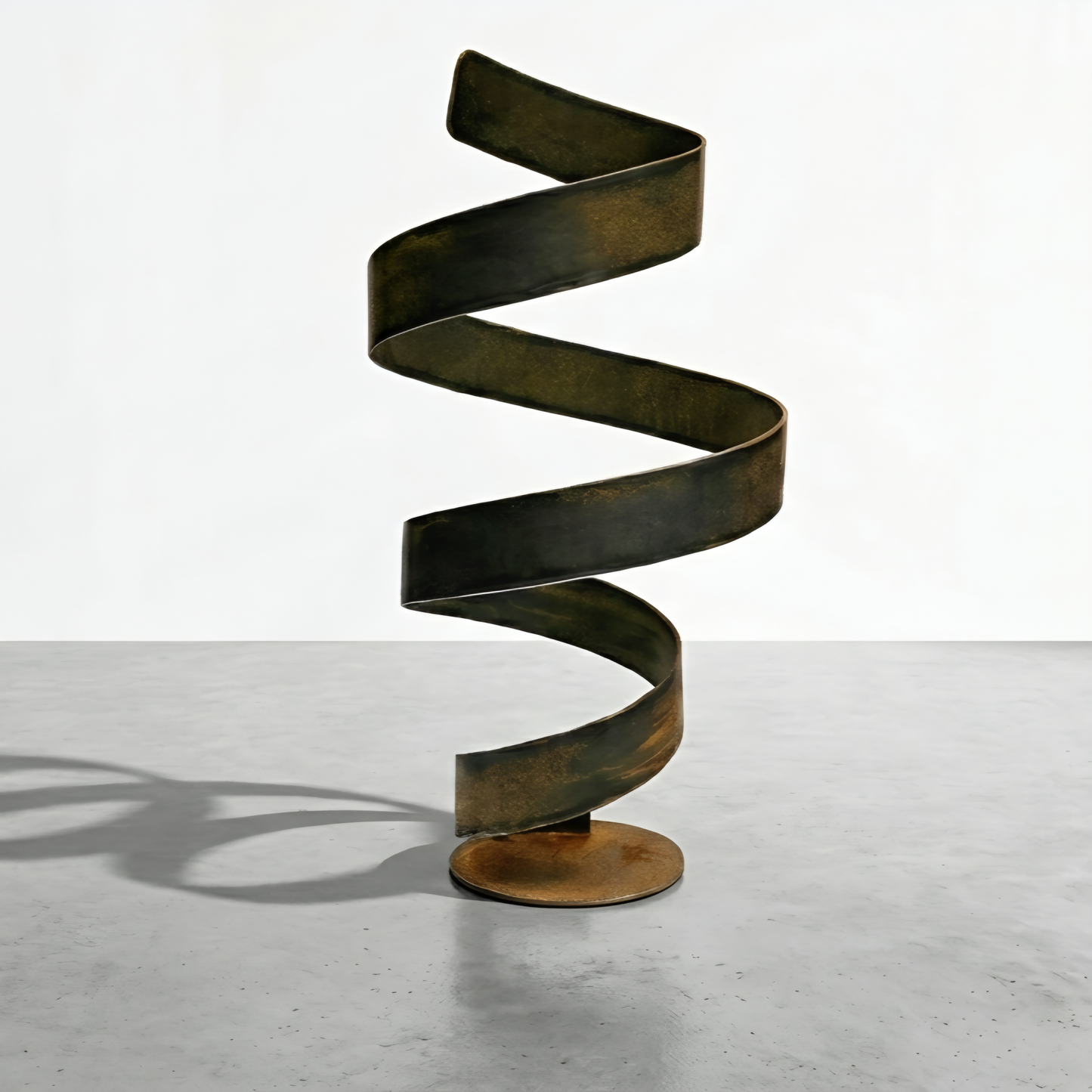 Large Garden Sculpture: Rustic Metal Art Titled Twirl