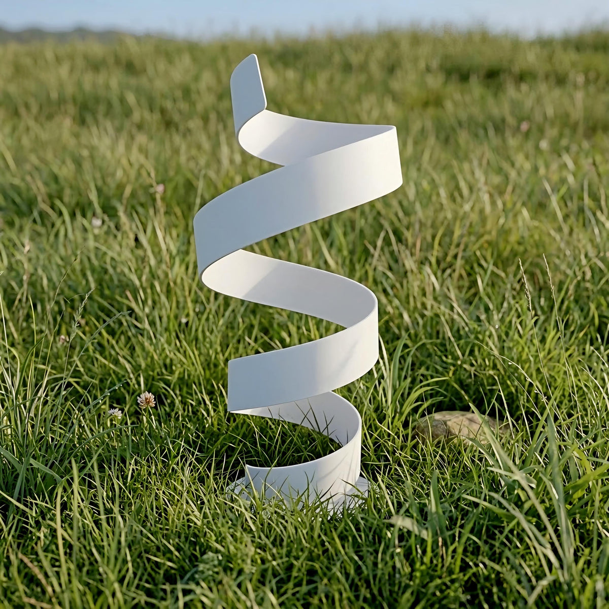 Contemporary Sculpture: White Spiral: Twirl