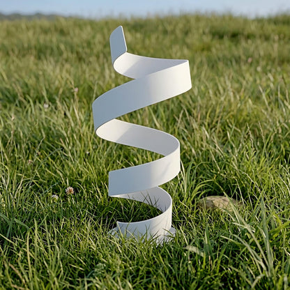 Contemporary Sculpture: White Spiral: Twirl