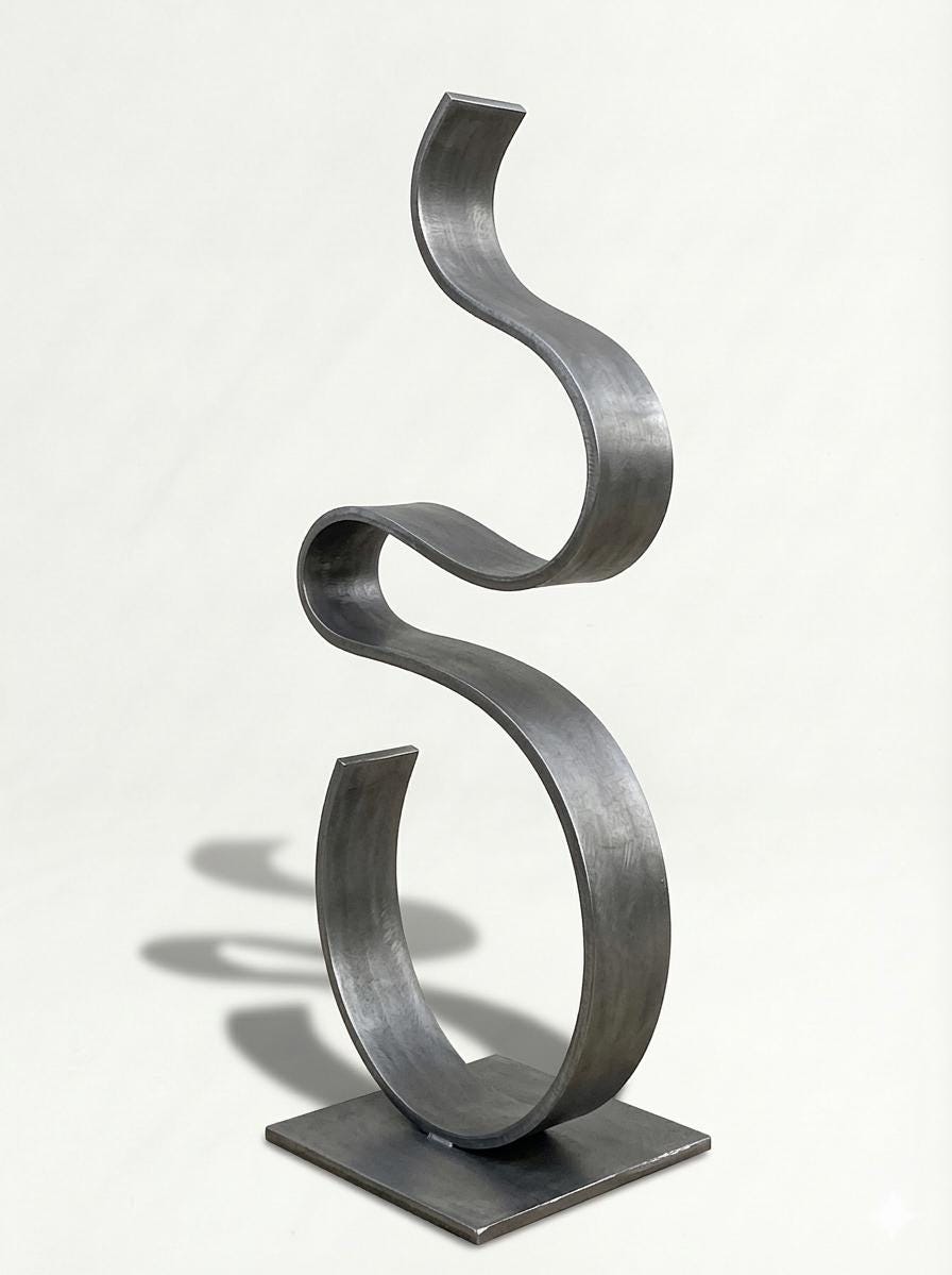 Garden Sculpture: Rustic Metal Art Abstract Decor for Ourdoors