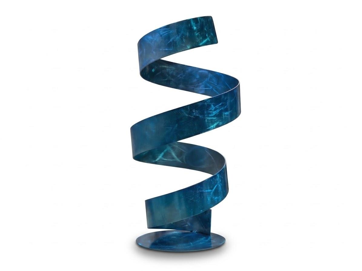 Modern Sculpture Turquoise Spiral: Twirl