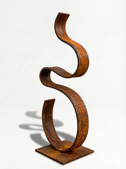 Garden Sculpture: Rustic Metal Art Abstract Decor for Ourdoors