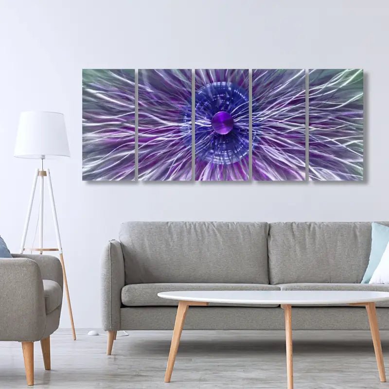 5 Piece Set Wall Art Sculpture Titled Neutron Star - Modern Elements Metal Art - 7364762971
