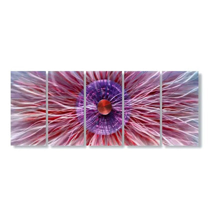 5 Piece Set Wall Art Sculpture Titled Neutron Star - Modern Elements Metal Art - 7364762973