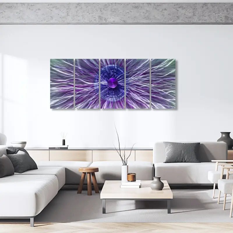 5 Piece Set Wall Art Sculpture Titled Neutron Star - Modern Elements Metal Art - 7364762971