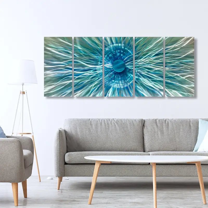 5 Piece Set Wall Art Sculpture Titled Neutron Star - Modern Elements Metal Art - 7364762972