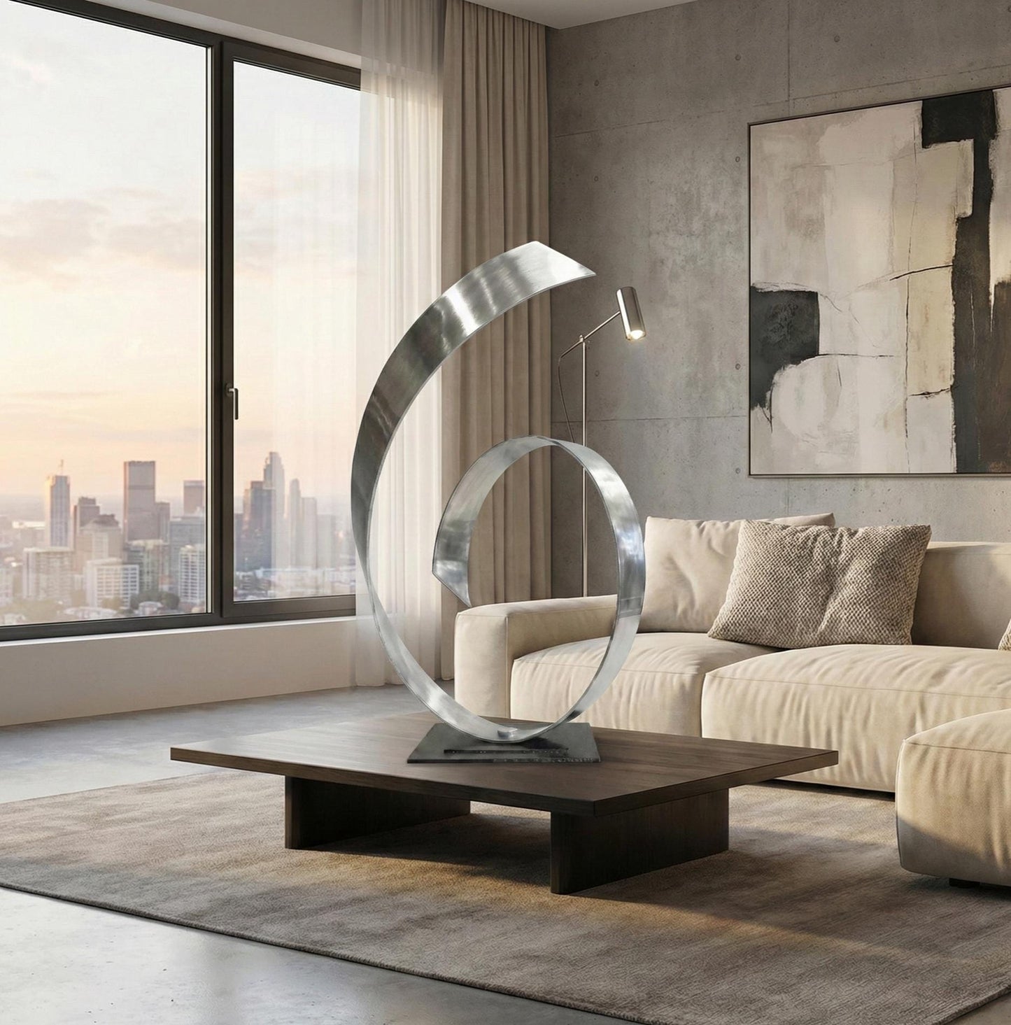 Abstract Metal Art Sculpture Titled Syx