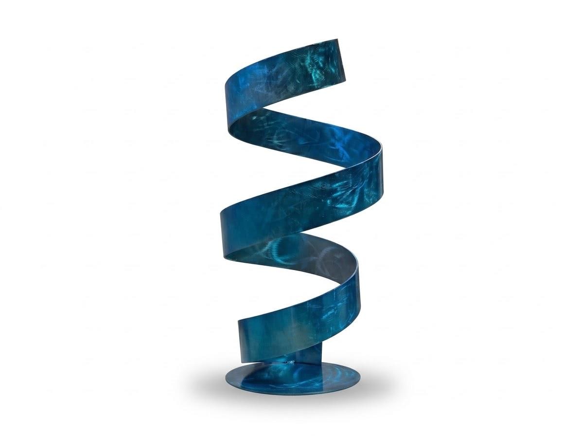 Modern Sculpture Turquoise Spiral: Twirl