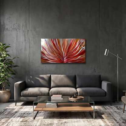 a living room with a couch and a coffee table