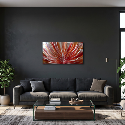 a living room with a couch and a coffee table