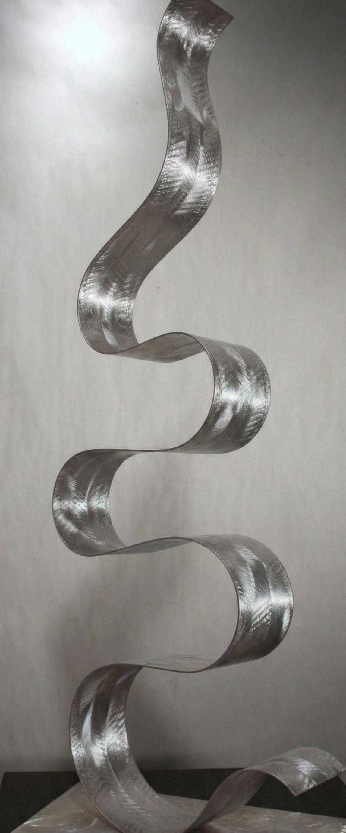 Abstract Sculpture in Metal Handcrafted Luxury Modern Art - Indoors or Outdoors