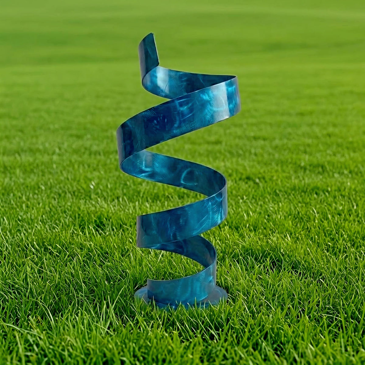 Modern Sculpture Turquoise Spiral: Twirl